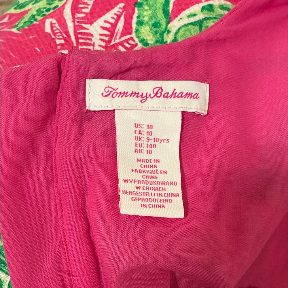 Tommy Bahama Girls’ Tropical Turtle Print Sleeveless Shift Dress - Picture 10 of 11